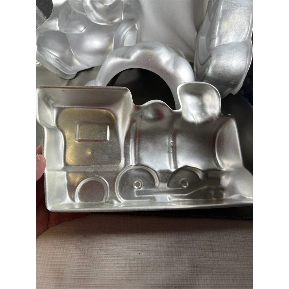 Vtg Wilton Character Cake Pan Lot (Set of 5) Lion, Horse, Bear, Butterfly, Train